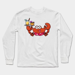 Crab Serving Drinks Long Sleeve T-Shirt